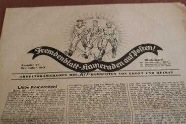 Preview: alte Zeitung - Fremdenblatt - Kameraden auf Posten ! Nummer 21 - September 1941